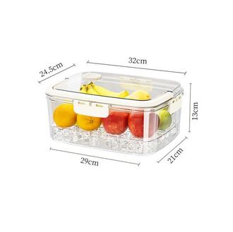 OEM 1 Caja De Almacenamiento De Alimentos Para Picnic De Doble Capa Transparente (292113 Cm) - Crezuo