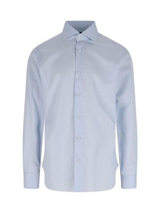 Barba Classic Cotton Shirt - Light Blue