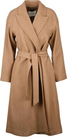 Brian Dales Cappotto Lungo - Dames - Jas met riem - Beige - L - Wol - Jassen
