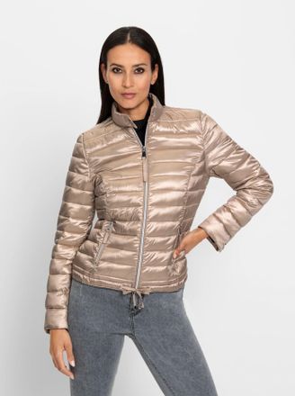 Heine Steppjacke HEINE, Damen, Gr. 34, beige, 55% Polyester, 45% Polyamid, Wattierung:100% Polyester, unifarben, Jacken Steppjacke