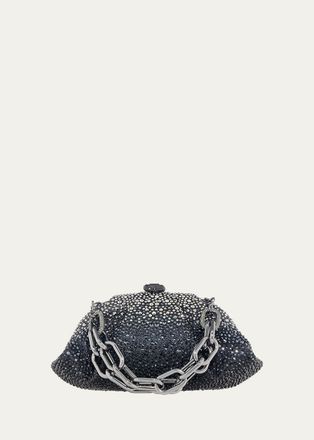 Judith Leiber Gemma Pleated Ombr&eacute; Crystal Top-Handle Bag