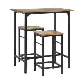 SoBuy Juego De Mesa Alta De Bar,set De 2 Taburetes Y 1 Mesa Para Comedor Sala De Estar Estilo Industrial Ogt10-pf Sobuy Es