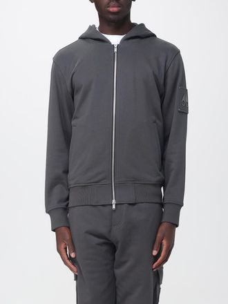 Moose Knuckles Zipped Cotton Hoodie with Metallic Logo