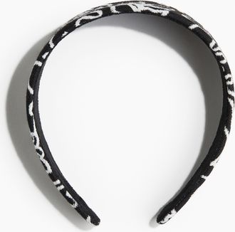 H&M Bestickter Haarreif - Schwarz