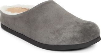 Common Projects Suede & Genuine Shearling Clog in Dark Grey at Nordstrom, Size 11Us