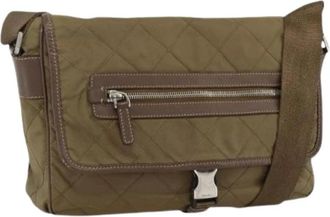 Prada Pre-owned Cross Body Bags, female, Brown, Size: ONE SIZE Pre-owned Vintage Nylon Shoulder Bag