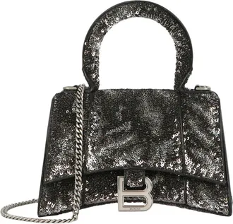 Balenciaga Hourglass Xs Leather Top Handle Bag
