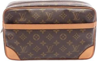 Louis Vuitton Vintage, unisex, Bruin, ONE Size, Pre-owned Vintage Canvas Tas
