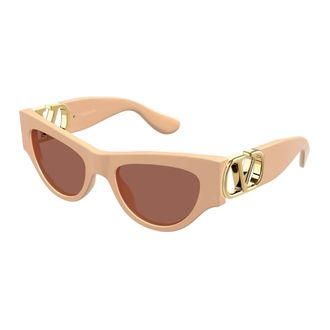 Valentino Cat Eye Zonnebril - Dames - Accessoires - Roze - Maat: 55 MM Nylon