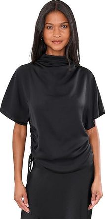 AllSaints Leslie Top Womens Clothing Black : UK 12 (US Womens 8), Polyester