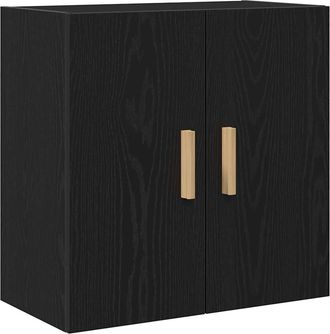 vidaXL Vidaxl - Armadietto A Muro Rovere Nero 60 X 30 X 60 Cm Legno Multistrato