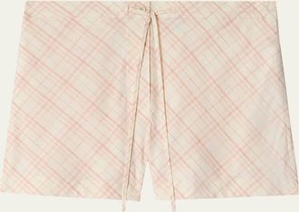 Burberry Check Pajama Shorts