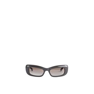 Balenciaga Diva Rectangular Sunglasses - female - Balenciaga - Sunglasses - Brown - ONE SIZE - Accessories