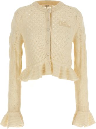 Chlo&eacute; Chlo&eacute; Womens Pointelle Cardigan