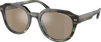 Michael Kors Mens 52mm Olive Horn Sunglasses
