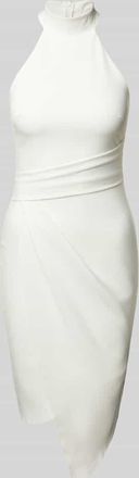 Lipsy Knielanges Cocktailkleid mit Neckholder in Weiss, Gr&ouml;&szlig;e 46