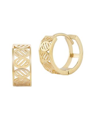 Ember Fine Jewelry 14K Open Work Huggie Earrings