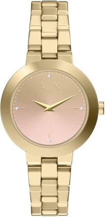 A|X Armani Exchange Quartz Pink Dial Ladies Watch AX5182