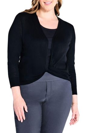 Nic+Zoe All Year 4-Way Convertible Cardigan in Black Onyx at Nordstrom, Size 1X