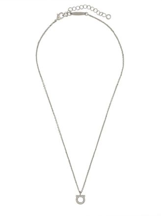 Ferragamo Silver Gancini Pendant Necklace