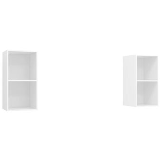 Berkfield Home Wall-mounted TV Cabinets 2 pcs White Engineered Wood