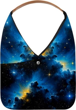 Generic Stars Nebula Reusable Lightweight Grocery Bags - Foldable Into Compact Pouch, Washable & Sturdy, Multipurpose for Shopping and Travel