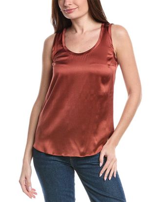Brunello Cucinelli Satin Silk-Blend Tank