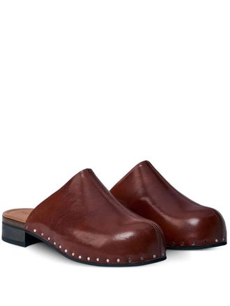 Our Legacy leather slippers - Brown