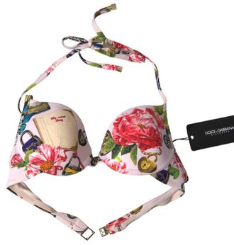 Dolce & Gabbana Bloemige Gewatteerde Bikini Top
