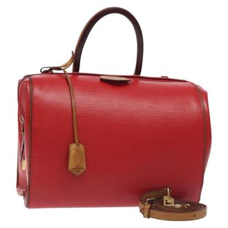 Louis Vuitton Doc Handbag Epi Leather Red Leather Handbag (Pre-Owned)
