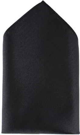 Ascentix Etched Herringbone Twist Pocket Square in Black at Nordstrom