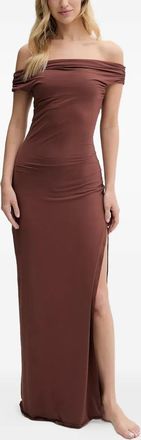 Bond-Eye Abito lungo con spalle scoperte - Marrone