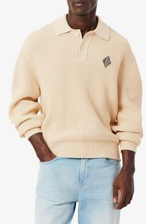 Lacoste Relaxed Fit Polo Sweater in Powder at Nordstrom, Size 7