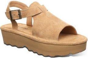 Bearpaw Ascend Faux Leather Wedge Sandal in Iced Coffee at Nordstrom Rack, Size 11
