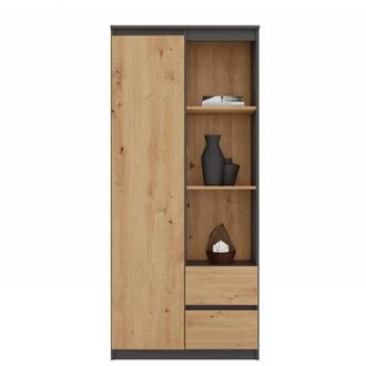 Topeshop Topeshop - Livorno - Librer&iacute;a 1 Puerta + 2 Cajones Escritorio Dormitorio - 180x80x35 - Mueble De Almacenaje