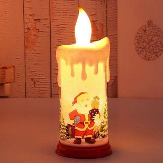 OEM Vela Led Sin Llama, Vela Navide&ntilde;a Con Llama Simulada, Vela De Pap&aacute; Noel Y Mu&ntilde;eco De Nieve A Pilas Para Bodas, Halloween, Navidad Y A&ntilde;o Nuevo - Pap&aacute; No