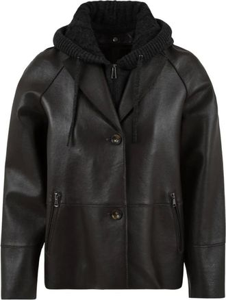 The Jackie Leathers Chaqueta Sun-Bonded Plong&eacute;e - Jackets - Mujer - Marr&oacute;n - 2XL