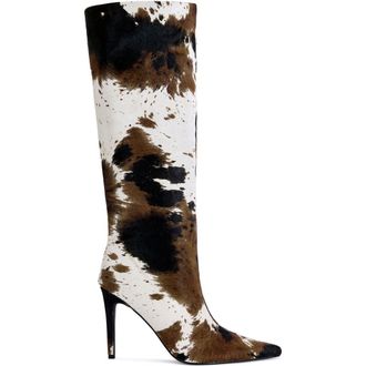 Azalea Wang Syreali Genuine Leather Stiletto Boot in Cow at Nordstrom, Size 8