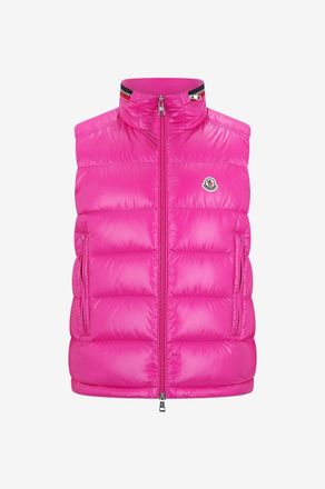 Moncler Satinierte Daunenweste mit Stehkragen Ouse