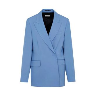 Dries Van Noten Dames, Jassen, Blauw, Maat: M Wol