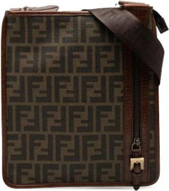 Fendi Pre-owned Fabric Crossbody Tas - Dames - Vintage Schoudertas - Bruin - ONE Size - Vintage
