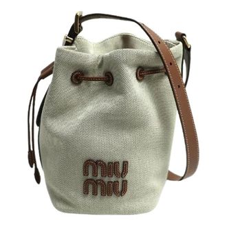 Miu Miu Borsa a spalla in tela Pre-owned - - Pre-owned - Donna - Beige - ONE SIZE