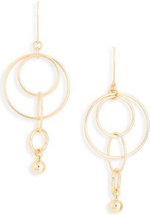 Nordstrom Rack Circle Drop Earrings in Gold at Nordstrom Rack