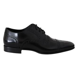 Dolce & Gabbana Derby Formele Oxford Wingtip Schoenen - Heren - Nette schoenen - Zwart - 39 EU - Leer - Schoenen