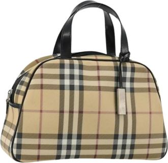 Burberry Pre-owned Handbags, female, Beige, Size: ONE SIZE Pre-owned Vintage Boston Bag