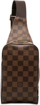 Louis Vuitton Tweedehands Canvas Louis Vuitton tassen - Dames - Vintage Schoudertas - Bruin - ONE Size - Vintage