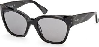 Max Mara Zonnebrillen - Dames - Zonnebrillen - Zwart - 54 MM - Leer - Accessoires