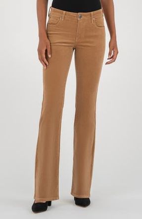 Kut from the Kloth Natalie Mid Rise Bootcut Corduroy Pants in Camel at Nordstrom Rack, Size 16