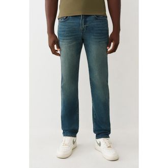 True Religion Geno Snap Flap Pocket Slim Jeans in Medium Toasted Cinnamon Wash at Nordstrom Rack, Size 36