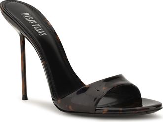 PARIS TEXAS Womens Lidia Patent Leather Mules Tortoise Sandal